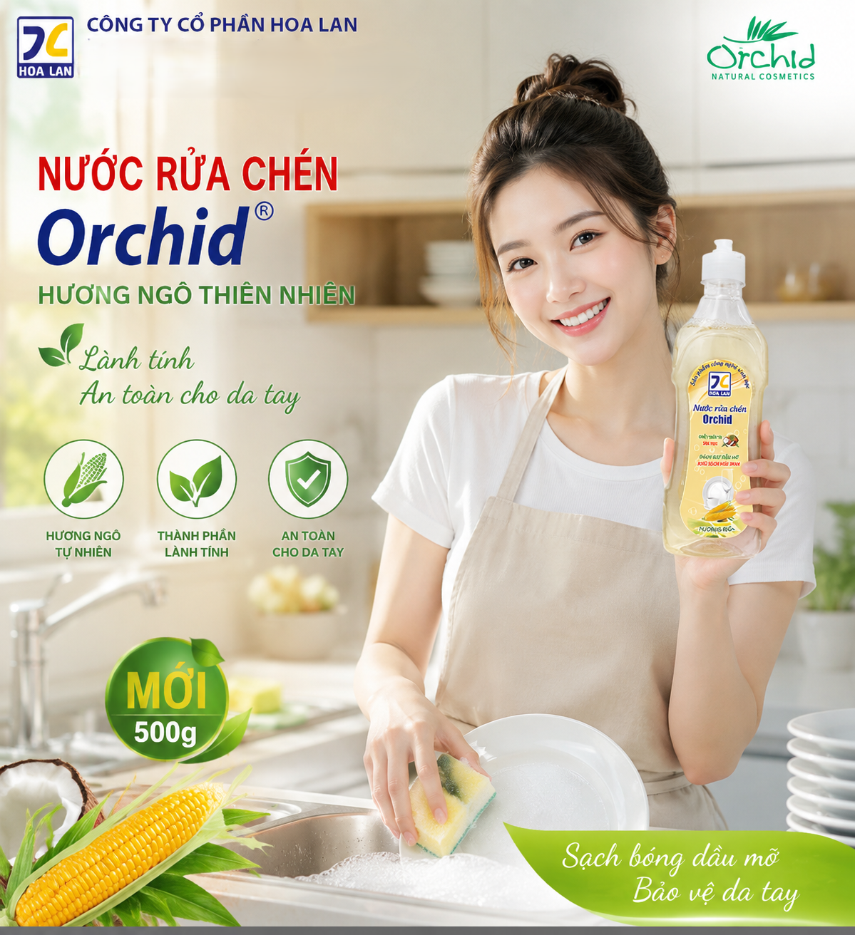 nước rửa chén hương ngô 500g